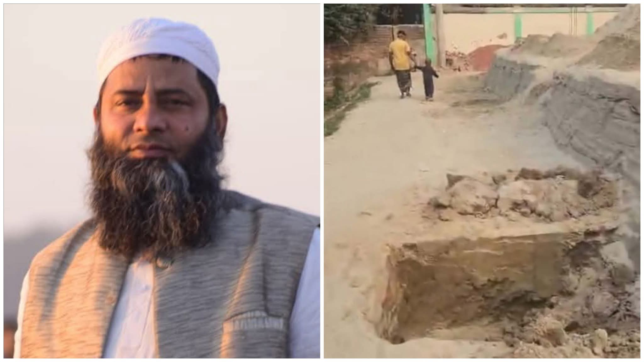 আড়াইহাজারে রাস্তা দখলে মরিয়া ভূমিদস্যু বিএনপি নেতা মোকাররম!