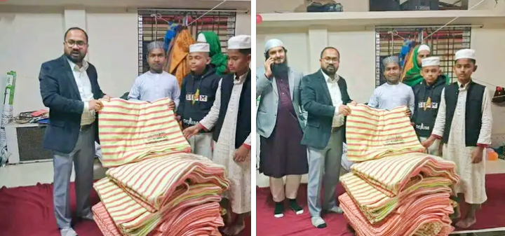 গভীর রাতে এতিম শিশুদের জন্য কম্বল নিয়ে ছুটে গেলের আমতলীর ইউএনও 